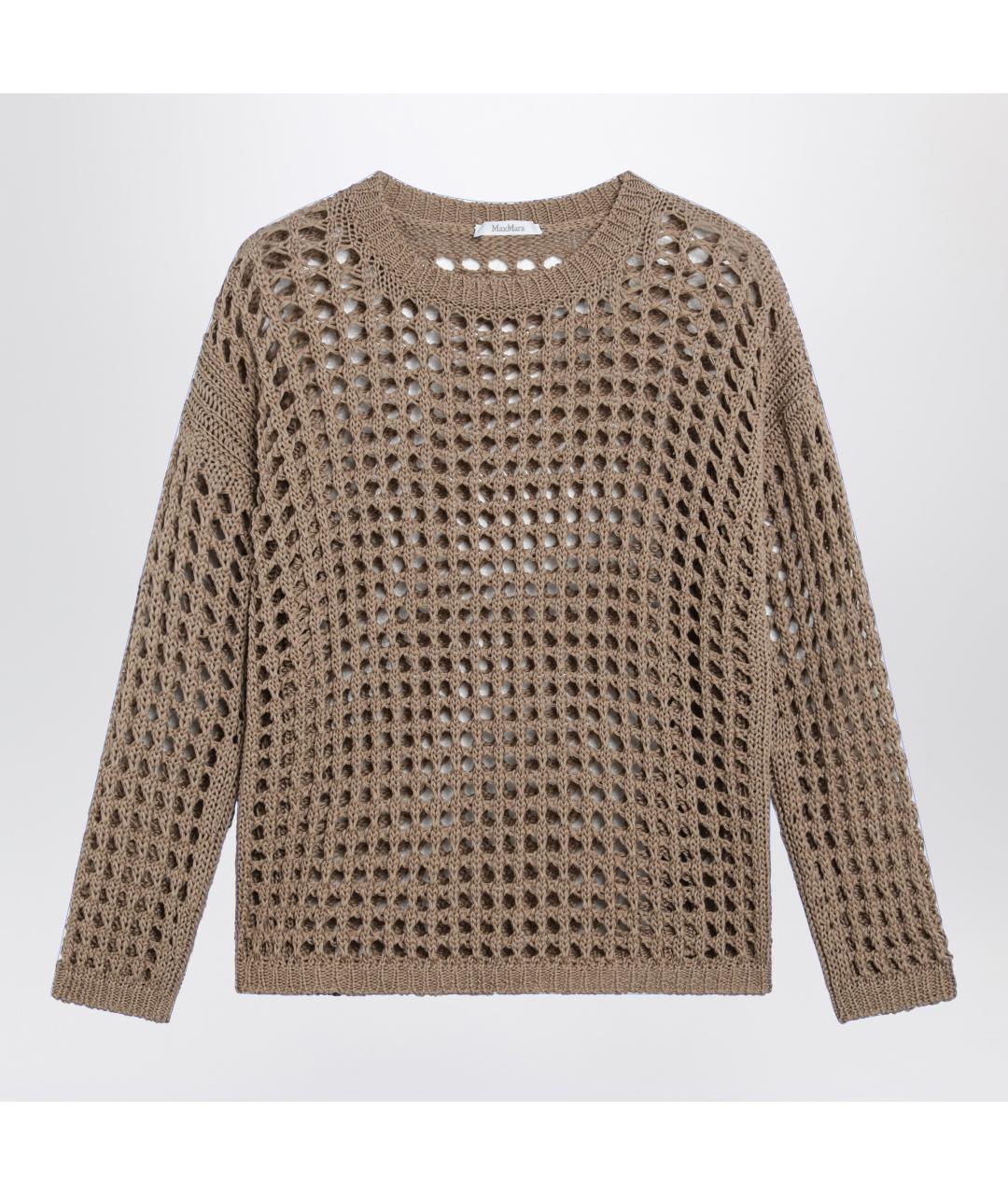 MAX MARA Коричневый хлопковый джемпер / свитер, фото 3