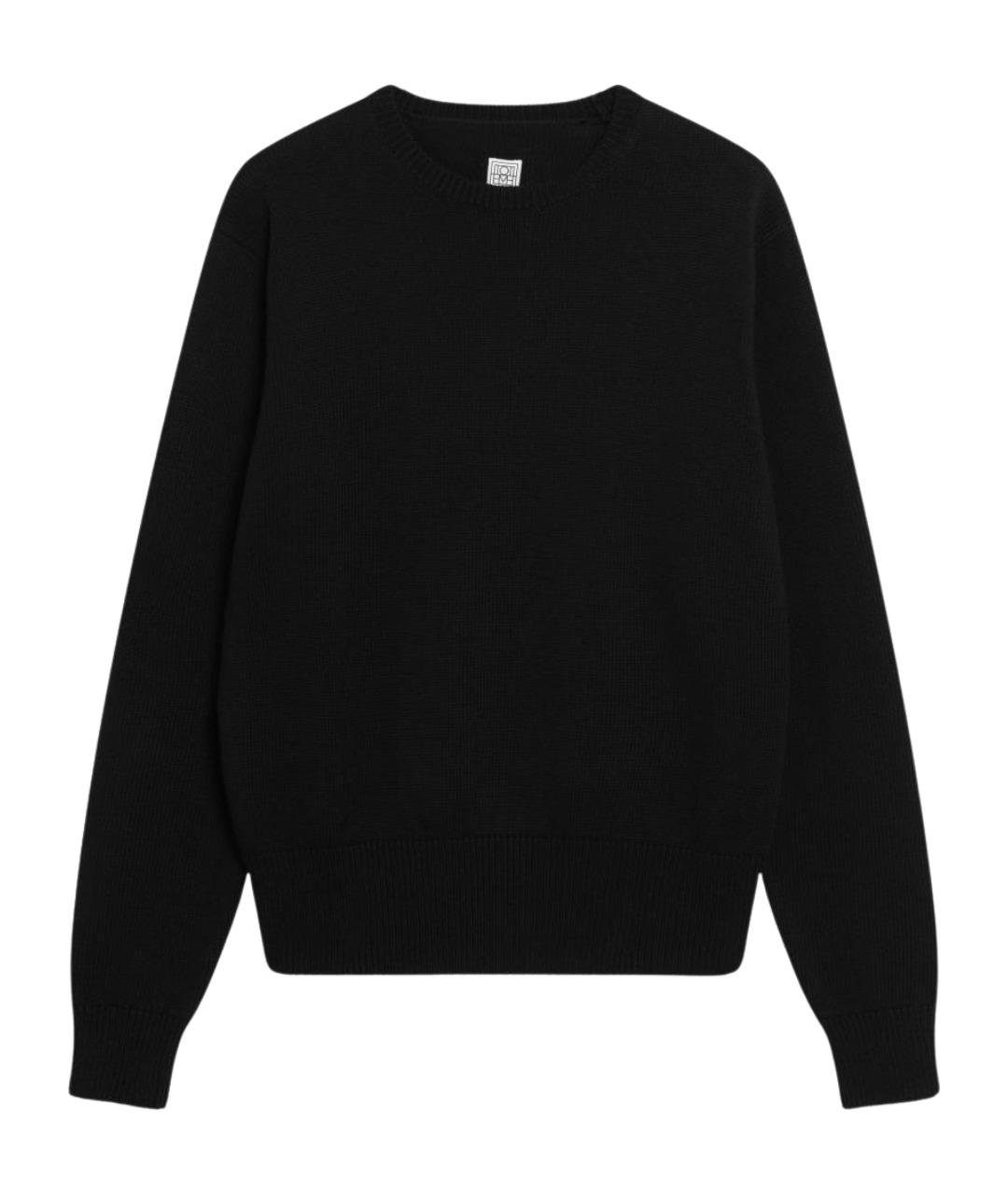 TOTEME Черный хлопковый джемпер / свитер, фото 1