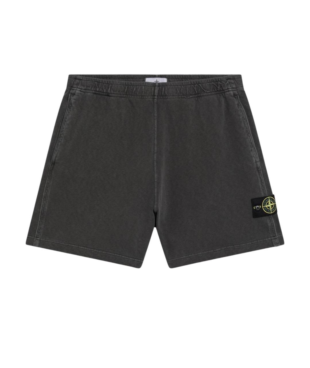 STONE ISLAND Серые хлопковые шорты, фото 1