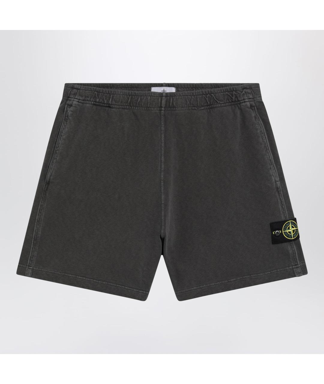 STONE ISLAND Серые хлопковые шорты, фото 3