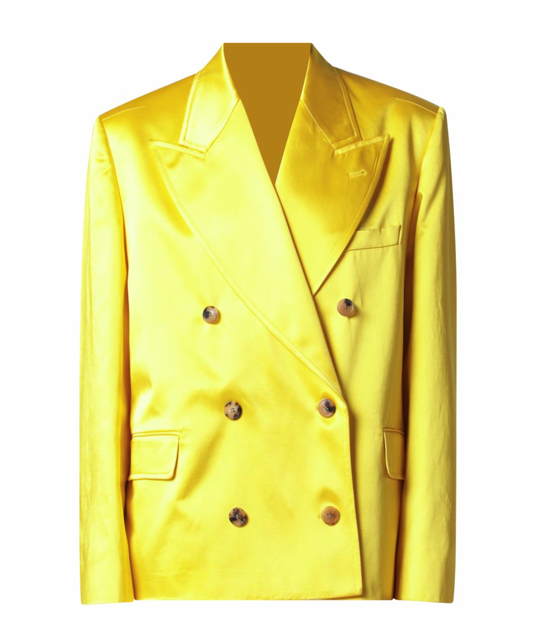 DRIES VAN NOTEN Желтый хлопковый жакет/пиджак, фото 1