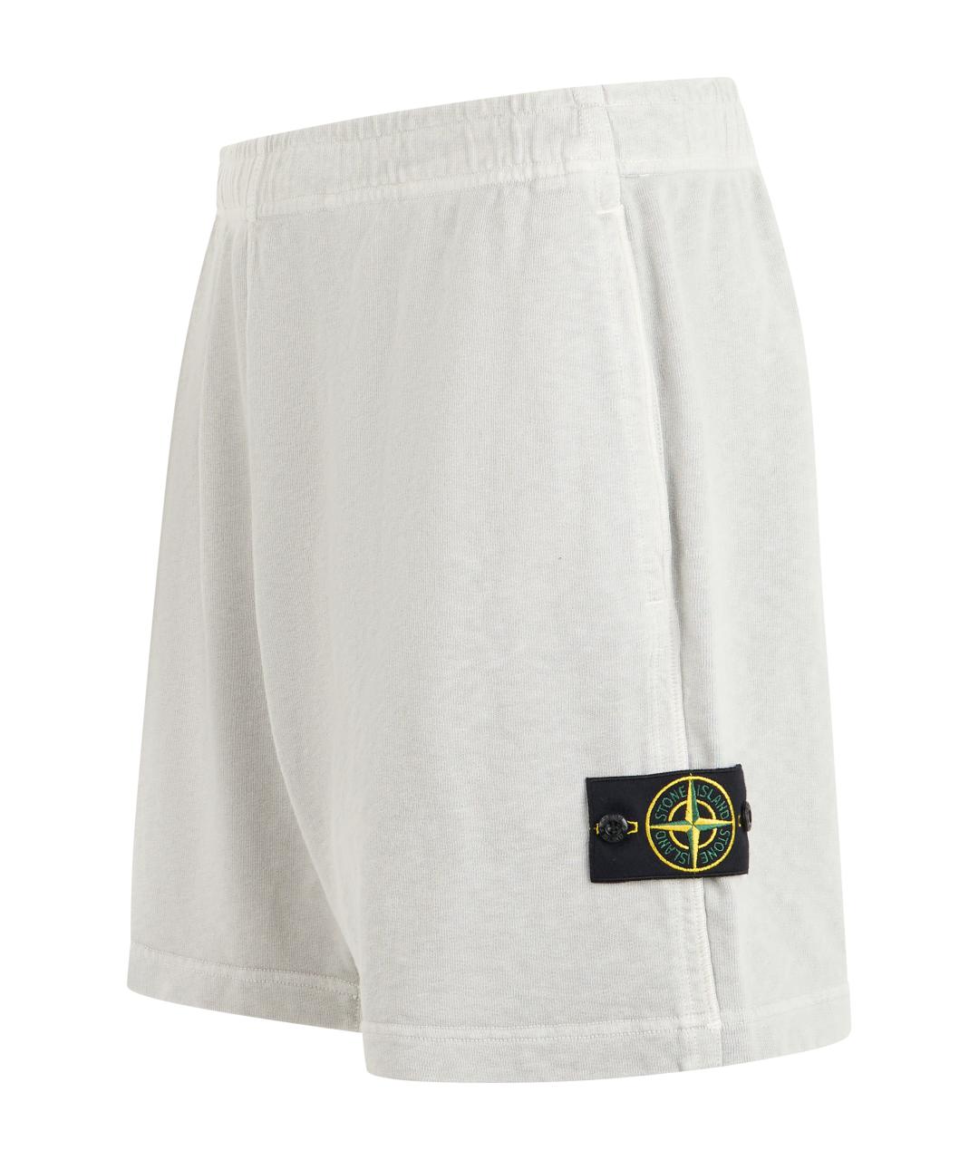 STONE ISLAND Серые хлопковые шорты, фото 3