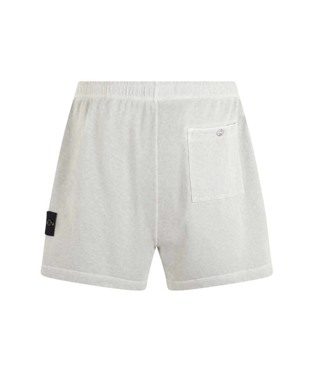 STONE ISLAND Серые хлопковые шорты, фото 2