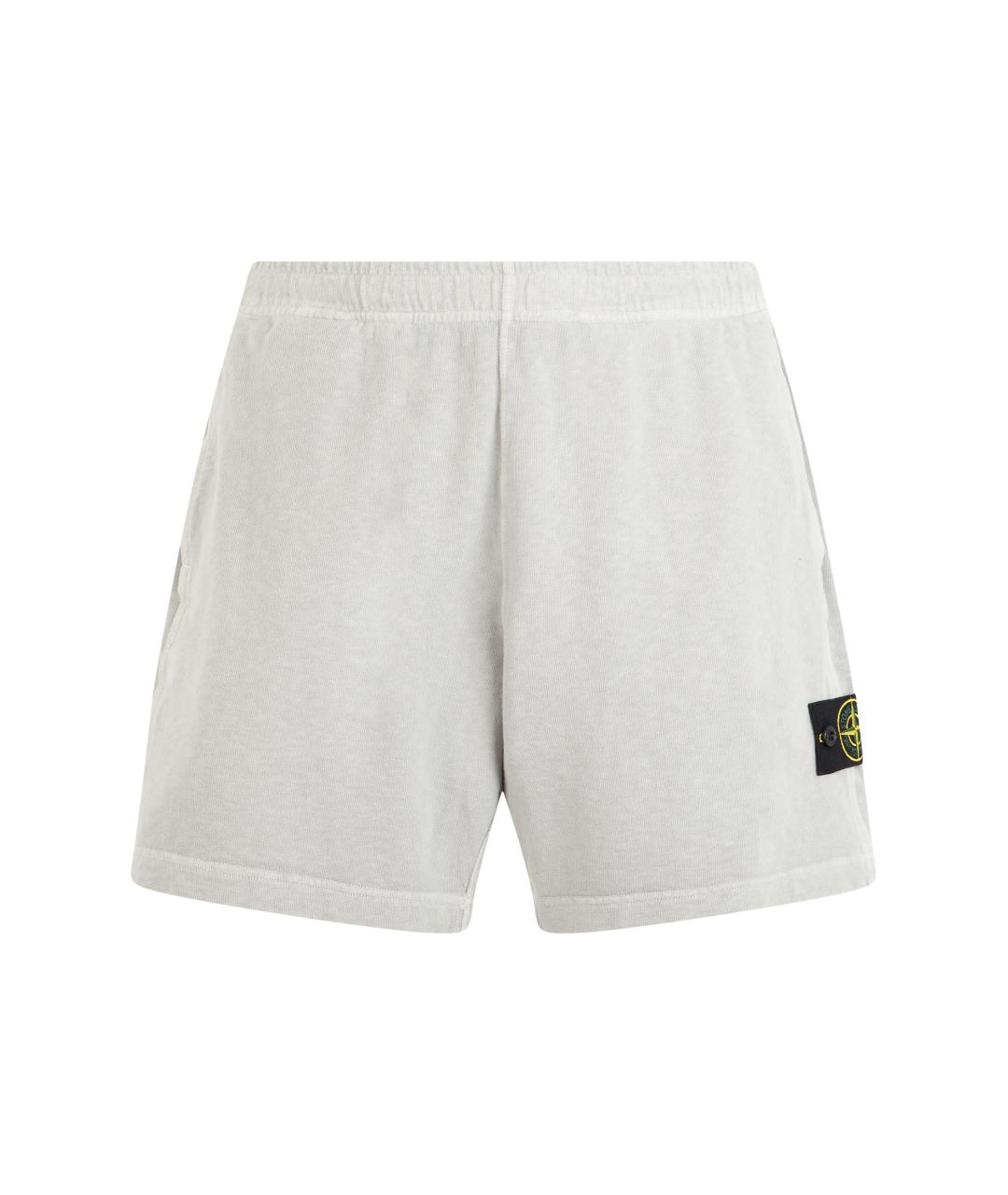 STONE ISLAND Серые хлопковые шорты, фото 1
