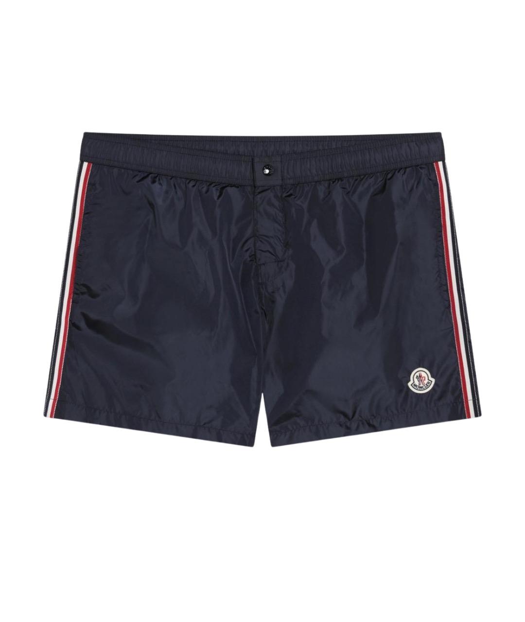 MONCLER Синие полиамидовые шорты, фото 1