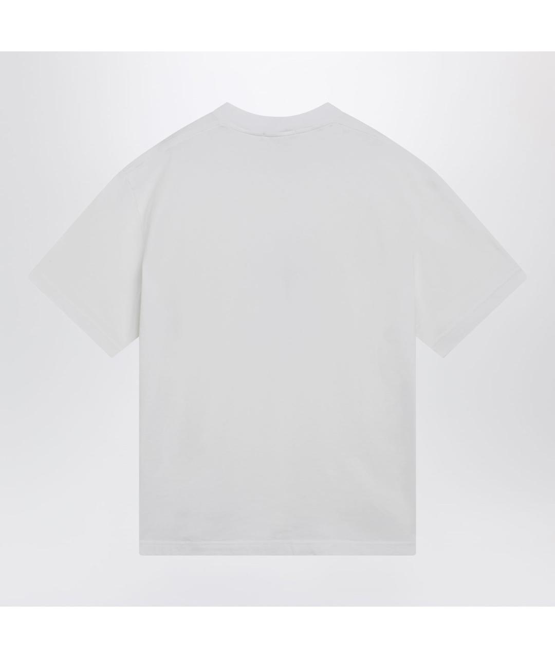 STONE ISLAND Белая хлопковая футболка, фото 2