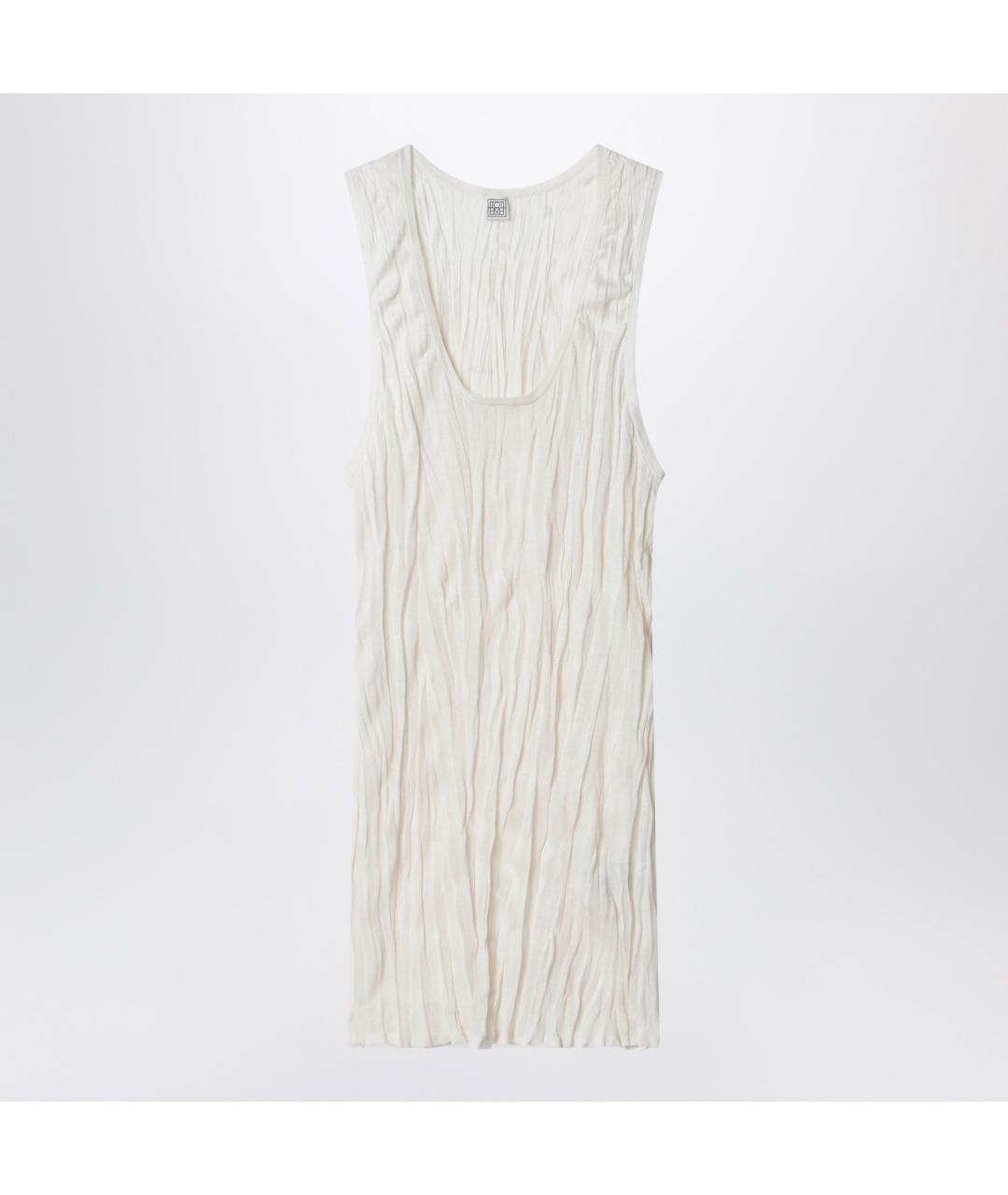 TOTEME Белая вискозная майка, фото 3