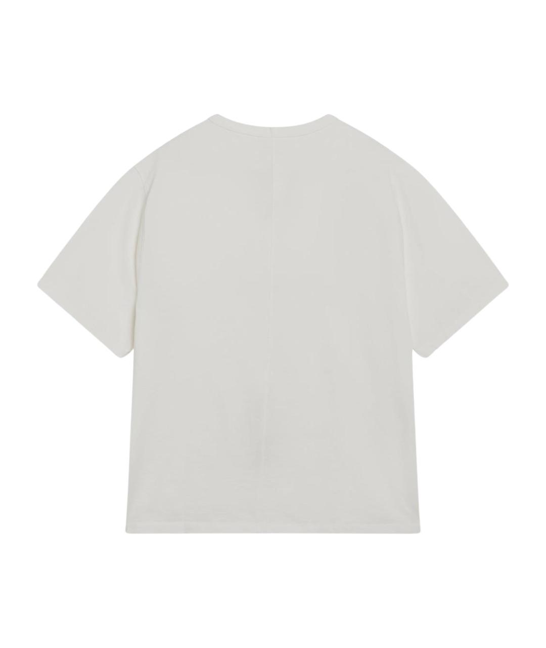 RICK OWENS Белая хлопковая футболка, фото 2