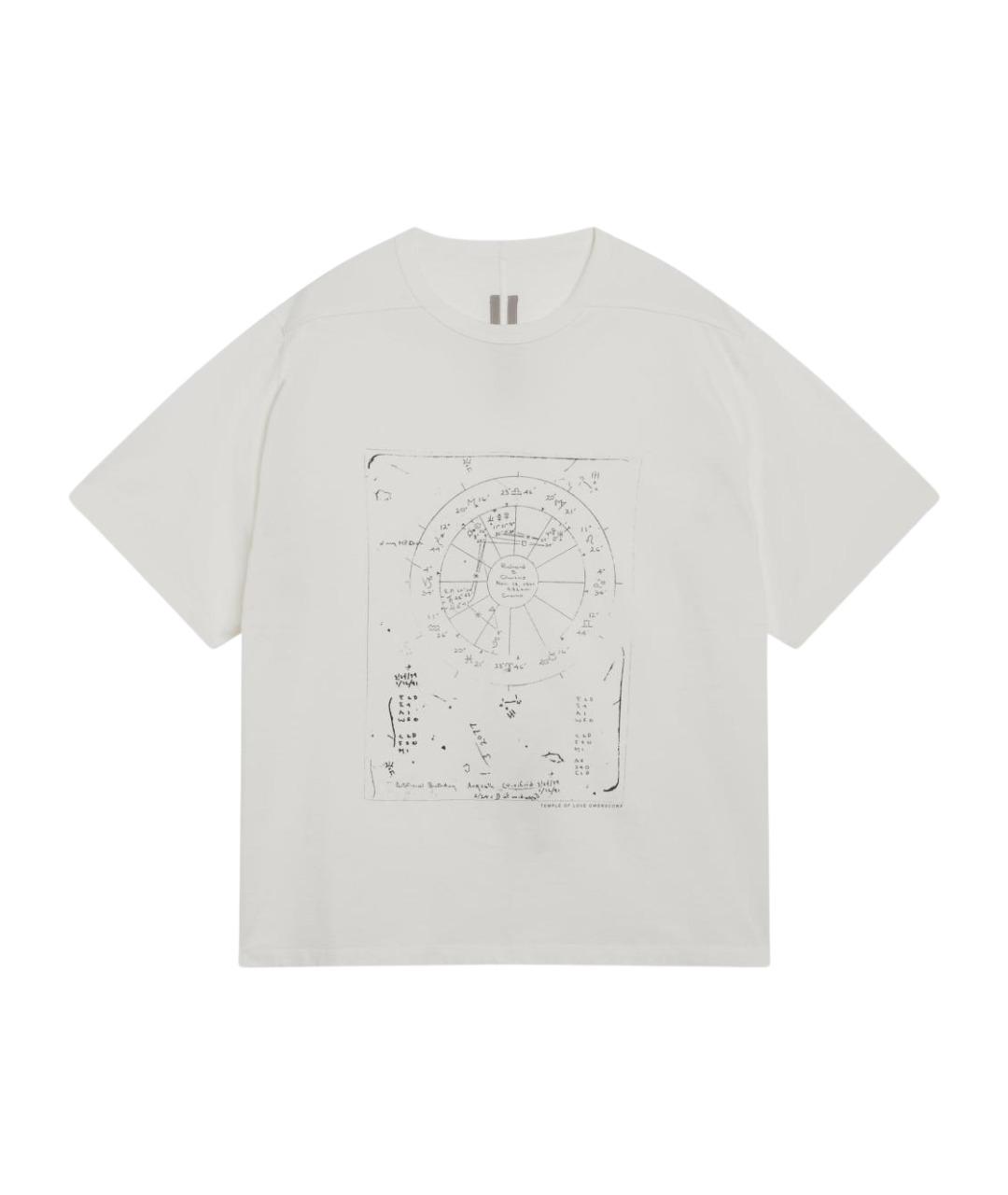 RICK OWENS Белая хлопковая футболка, фото 1