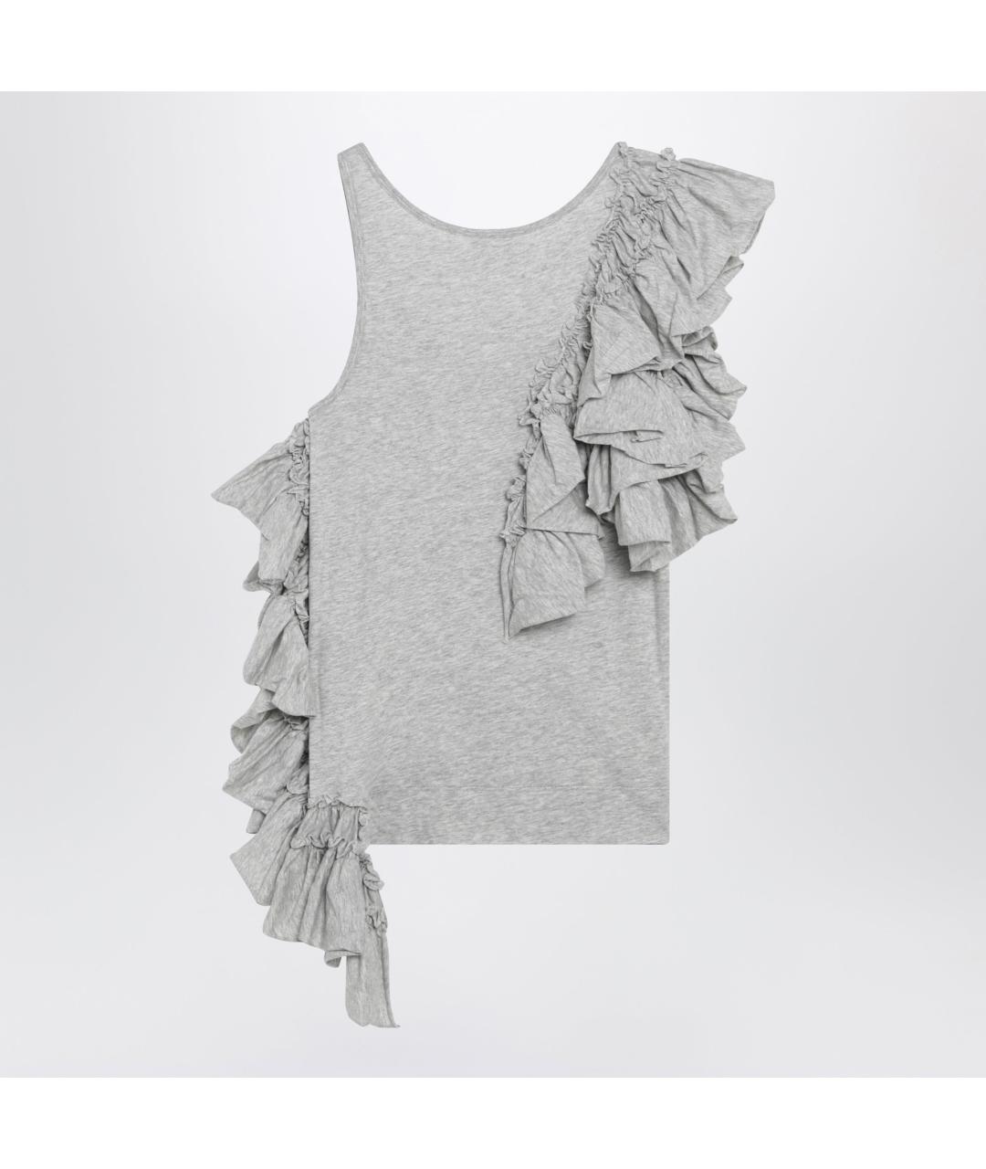 DRIES VAN NOTEN Серая хлопковая майка, фото 2