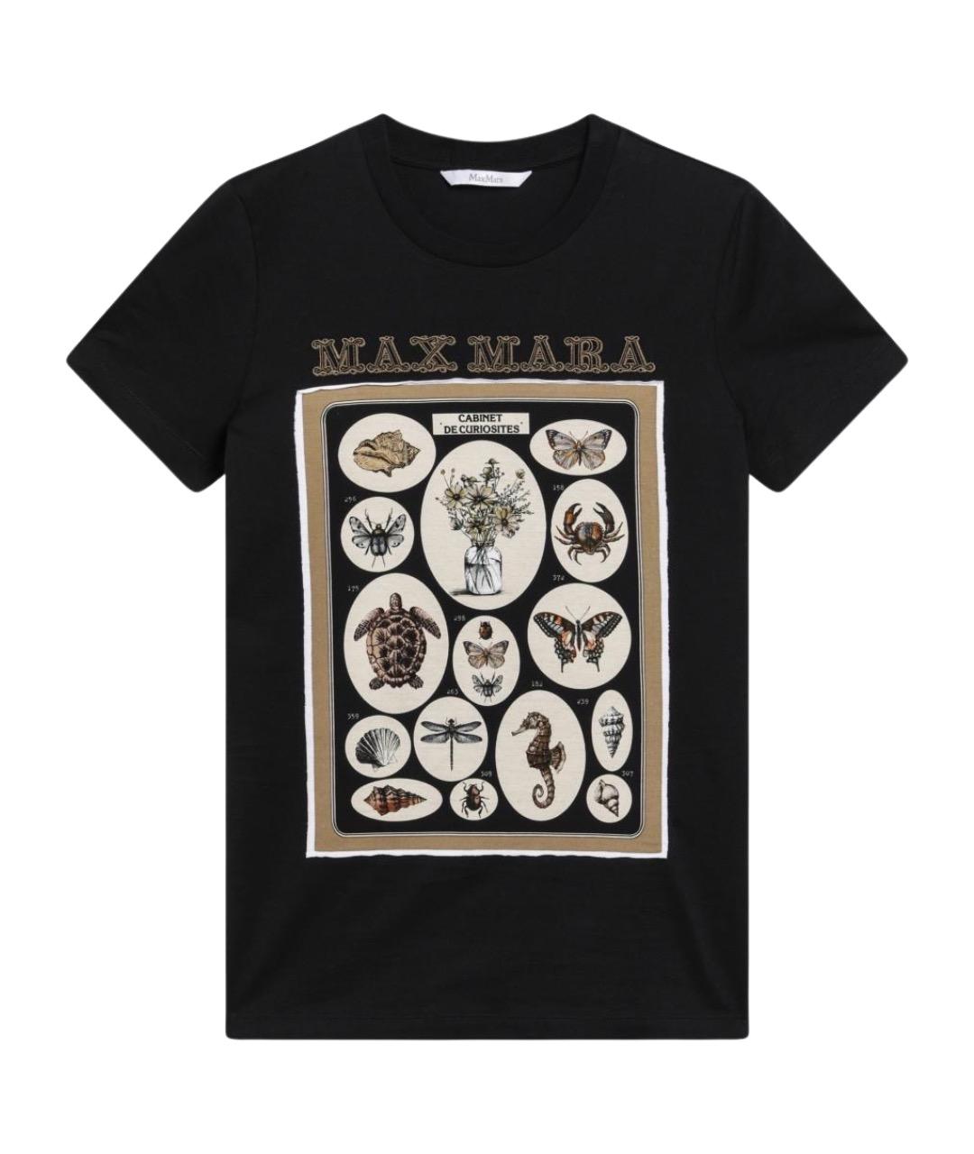 MAX MARA Черная хлопковая футболка, фото 1