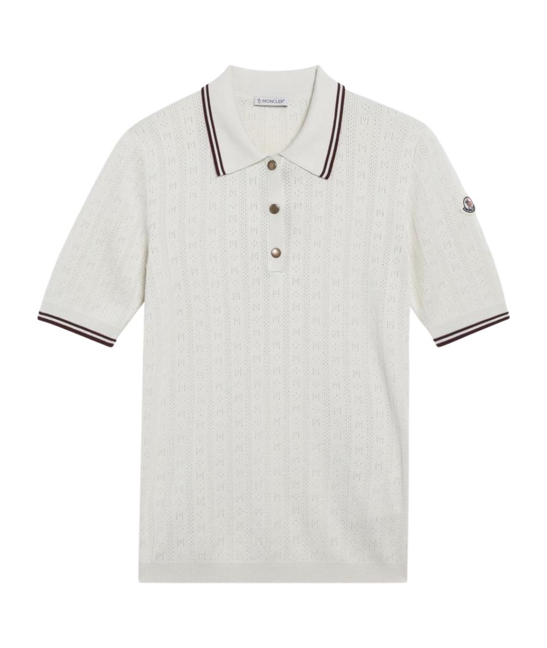 MONCLER Белая хлопковая футболка, фото 1