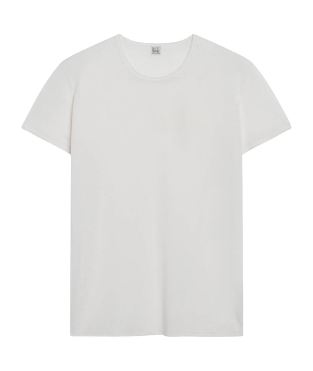 TOTEME Белая шелковая футболка, фото 1