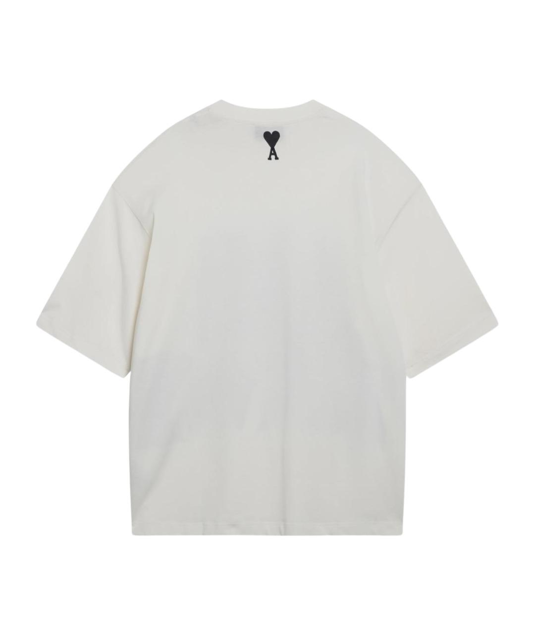 Ami Paris Белая хлопковая футболка, фото 2