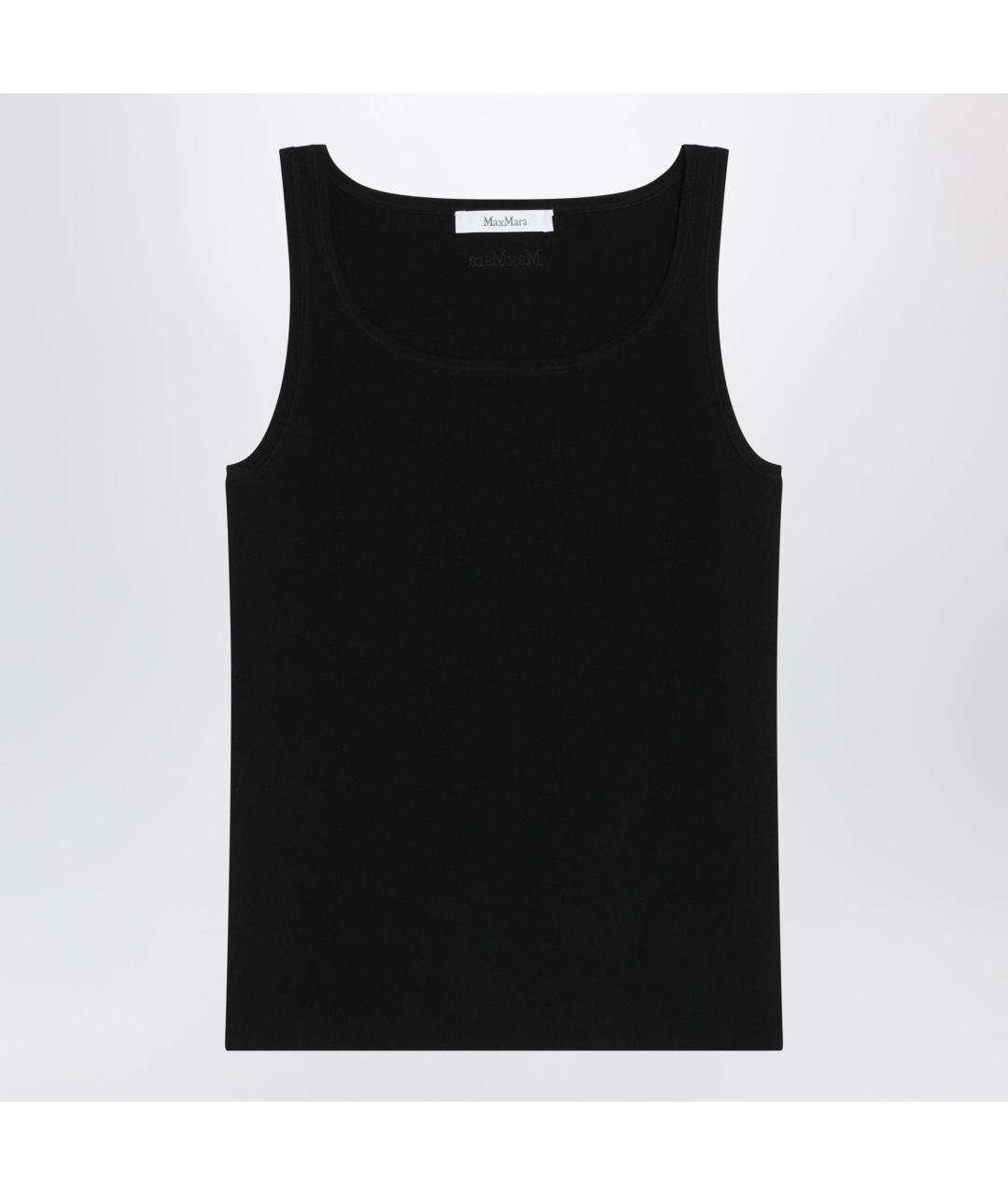MAX MARA Черная вискозная майка, фото 3
