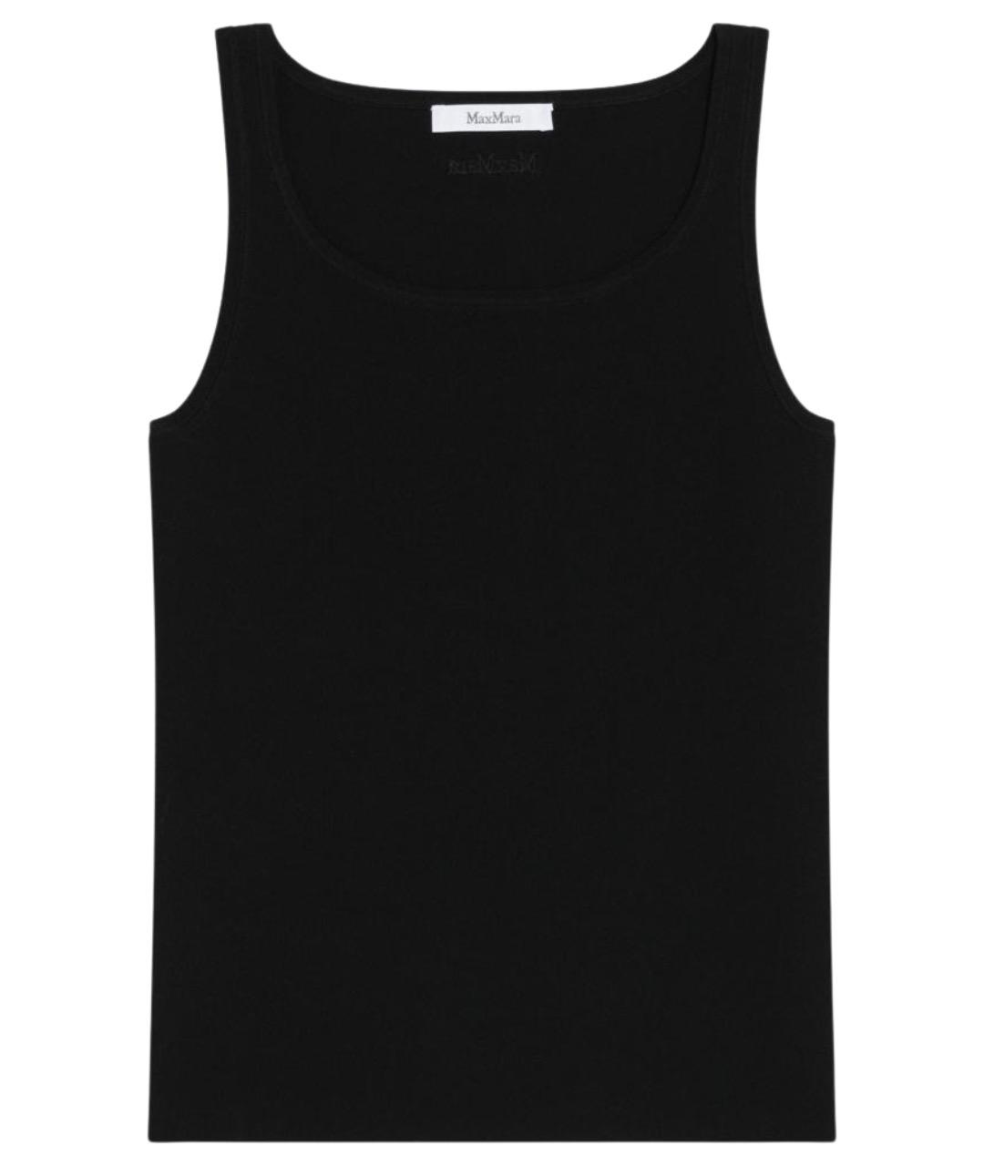 MAX MARA Черная вискозная майка, фото 1