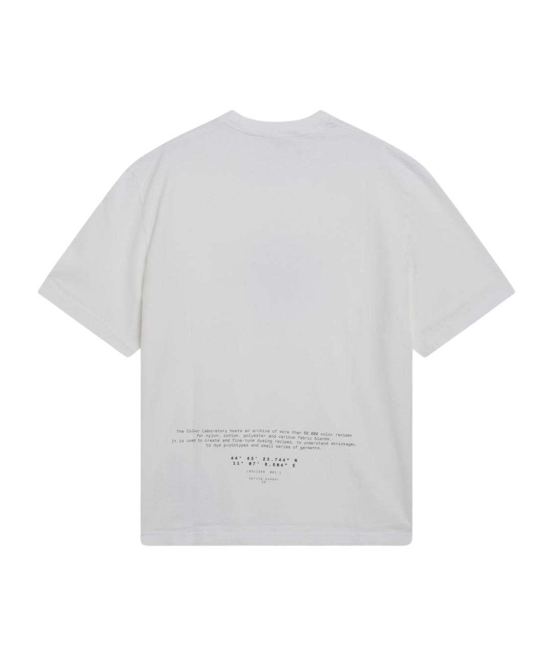 STONE ISLAND Белая хлопковая футболка, фото 2