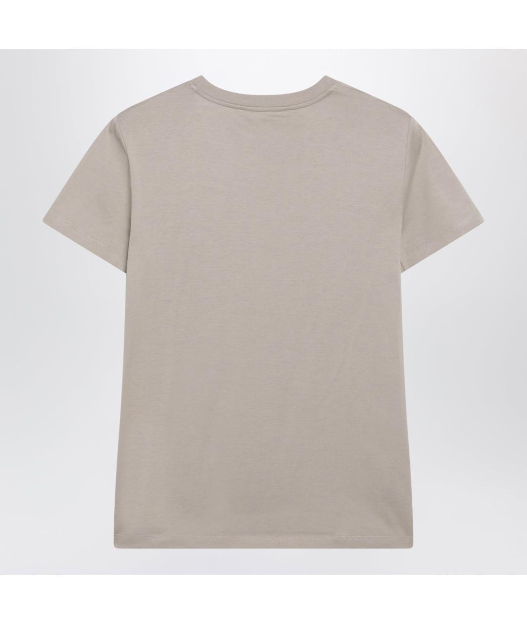 MAX MARA Бежевая хлопковая футболка, фото 2