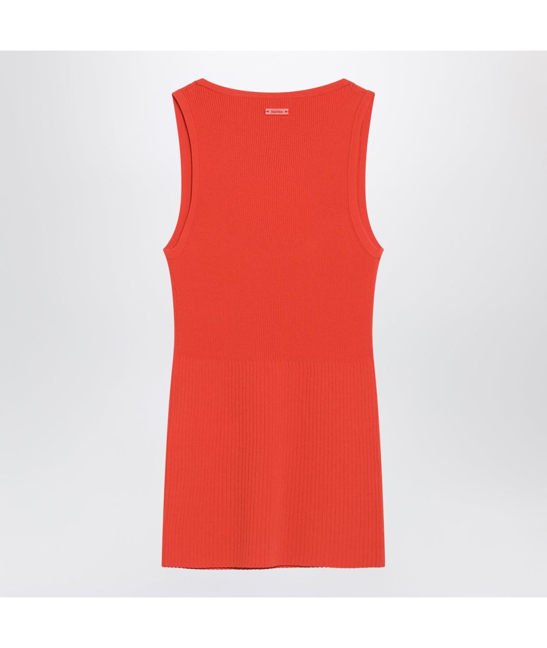 MAX MARA Красная хлопковая майка, фото 2