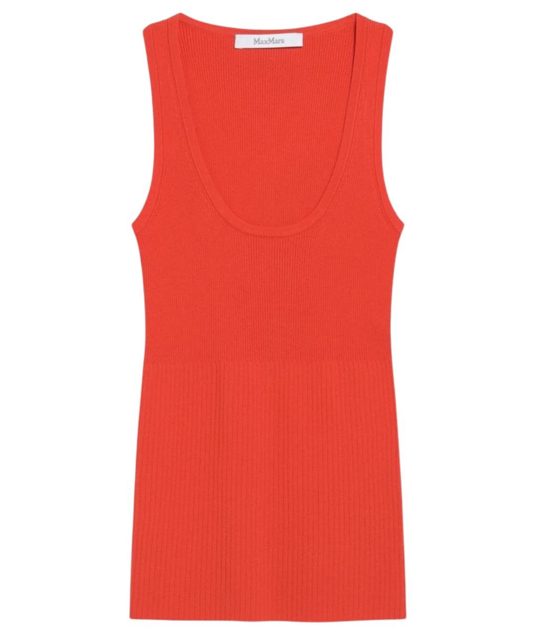 MAX MARA Красная хлопковая майка, фото 1