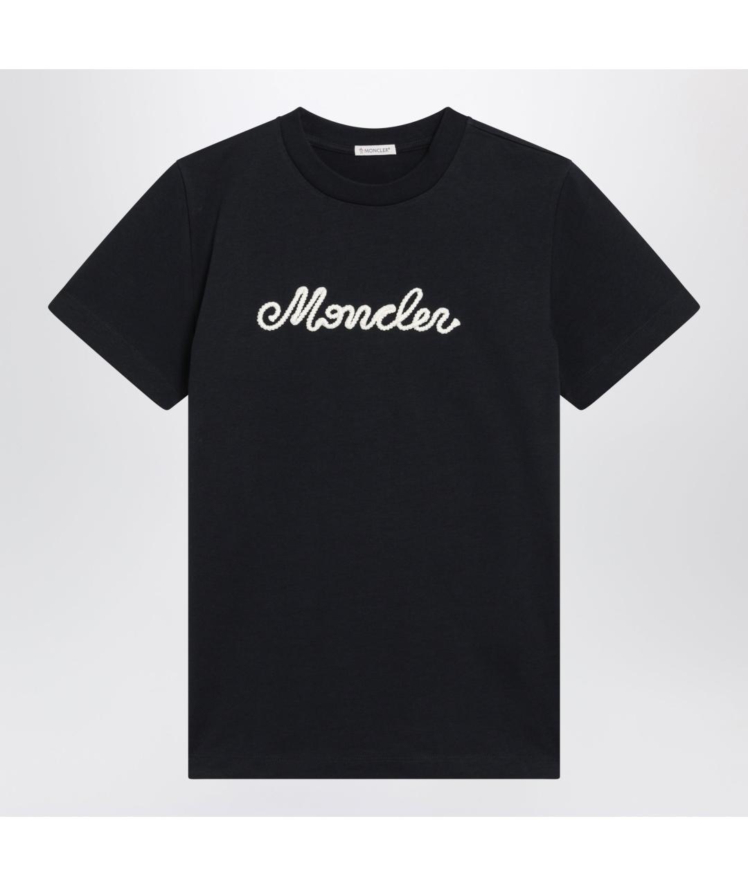 MONCLER Синяя хлопковая футболка, фото 3