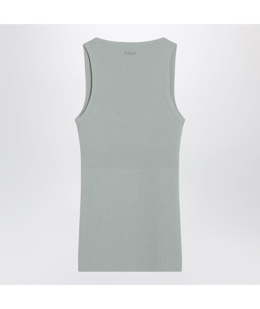 MAX MARA Зеленая хлопковая майка, фото 2