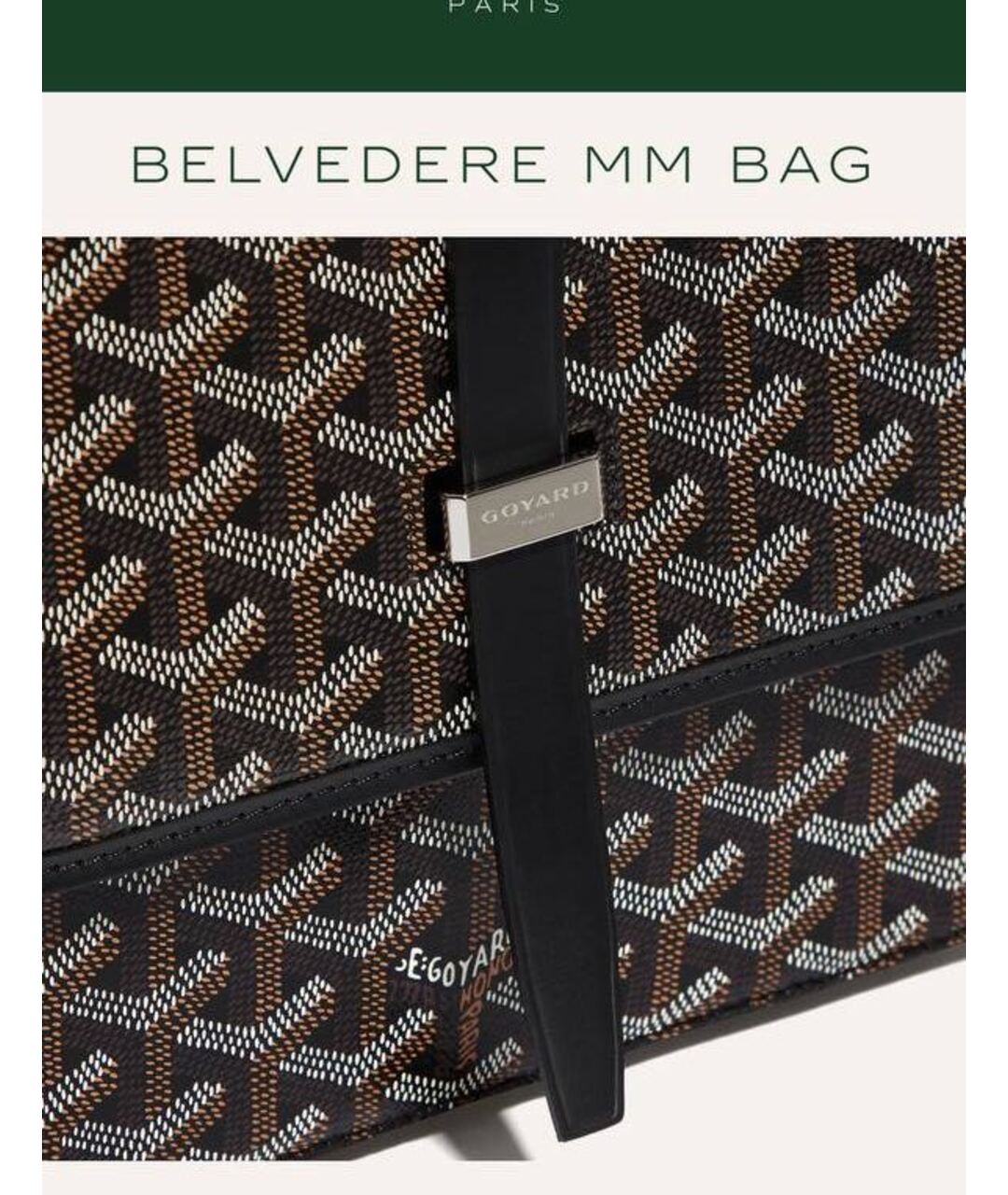 GOYARD Черная кожаная сумка на плечо, фото 5