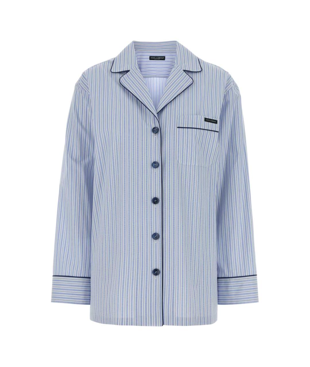 DOLCE&GABBANA Голубая хлопковая рубашка, фото 1