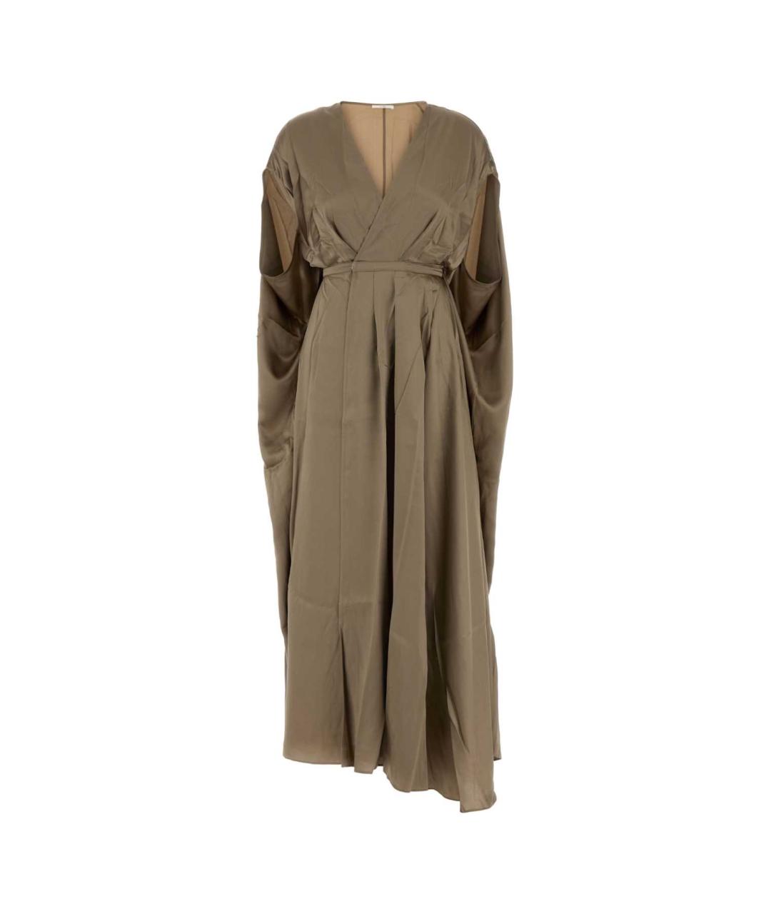 CO Бежевое шелковое платье, фото 1