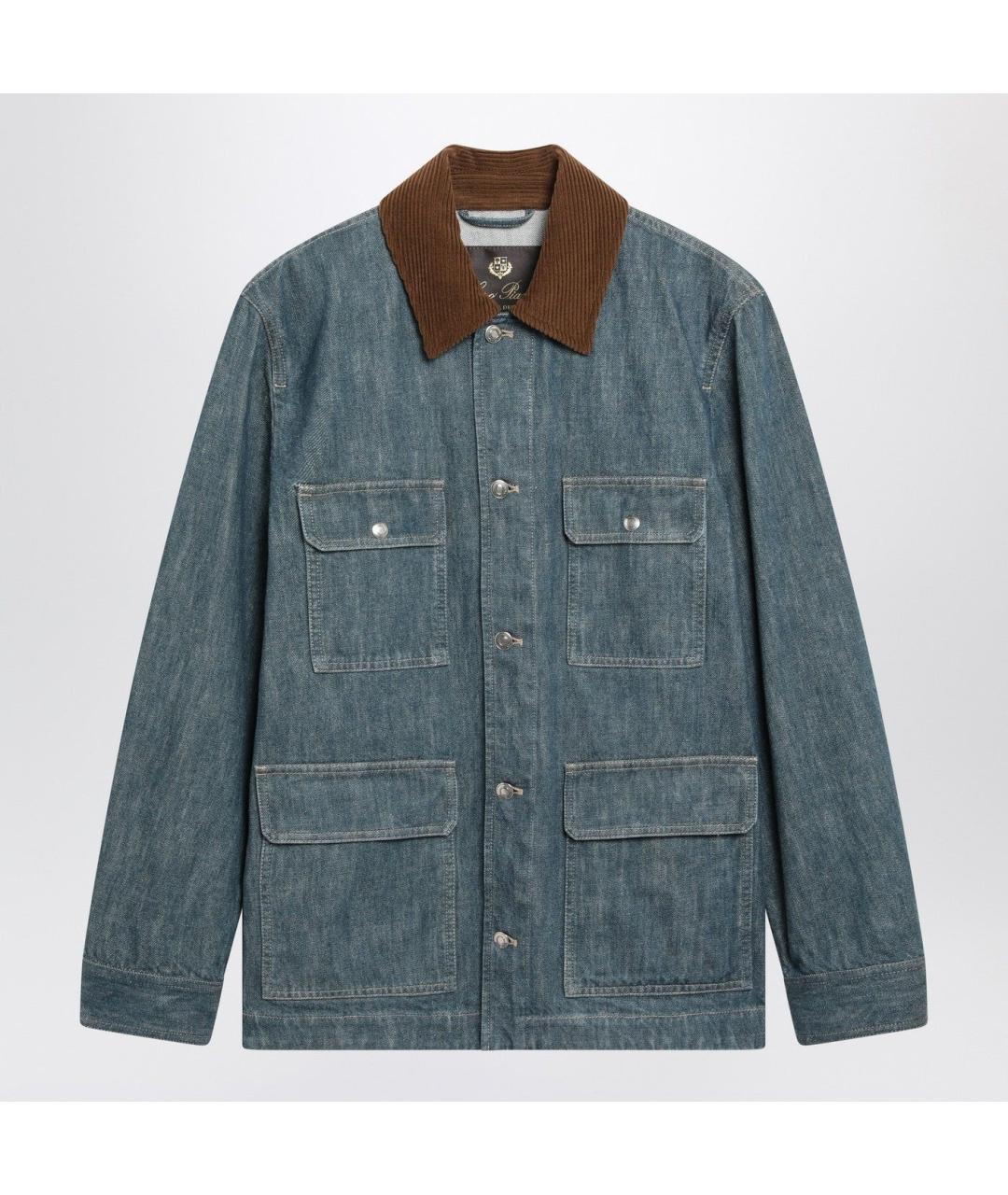 LORO PIANA Синяя хлопковая куртка, фото 3