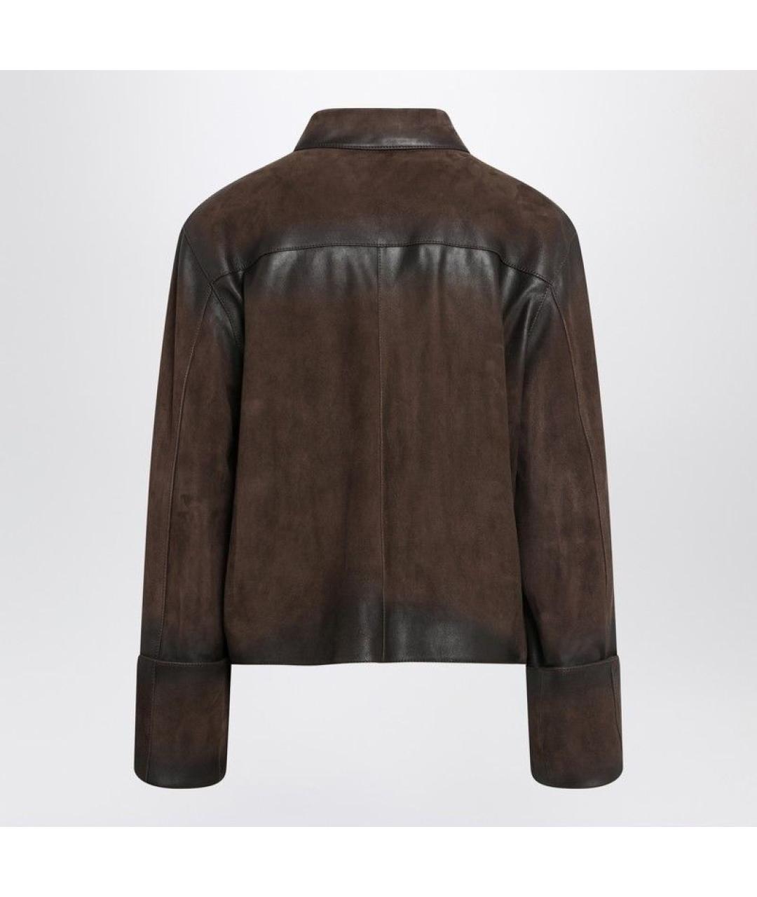 LOEWE Коричневая кожаная куртка, фото 2