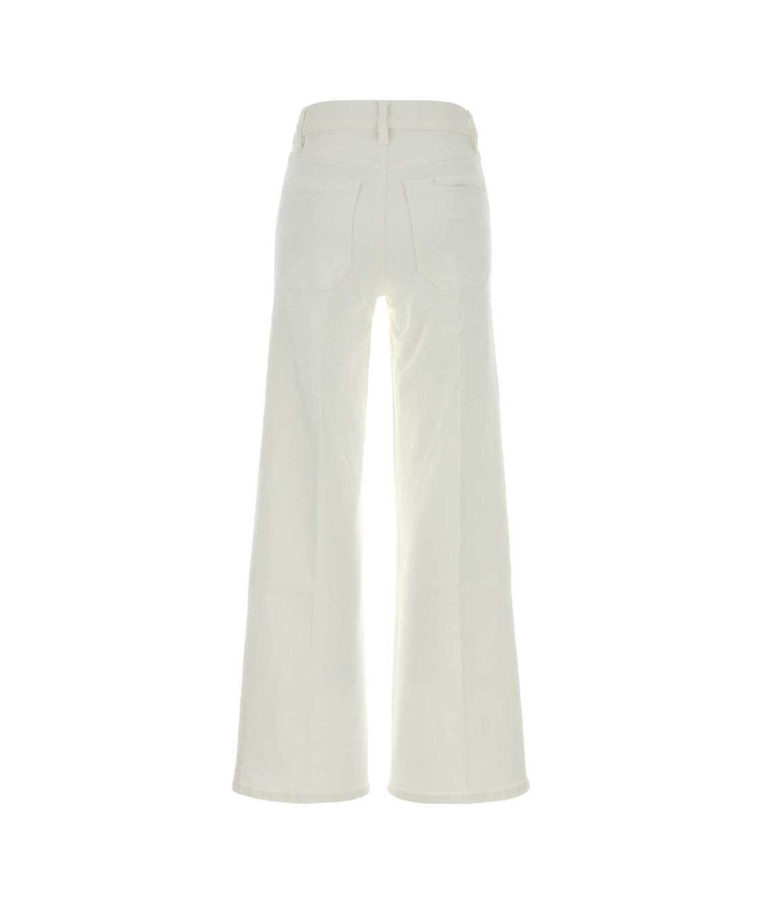 FRAME Белые хлопковые прямые джинсы, фото 2