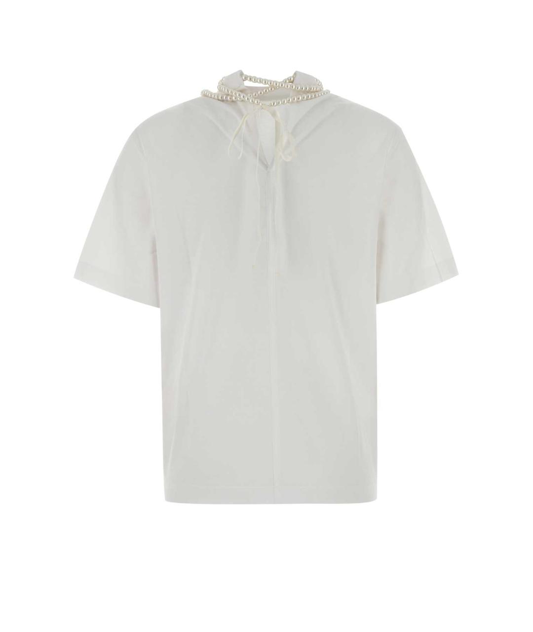 Carven Белая хлопковая футболка, фото 2