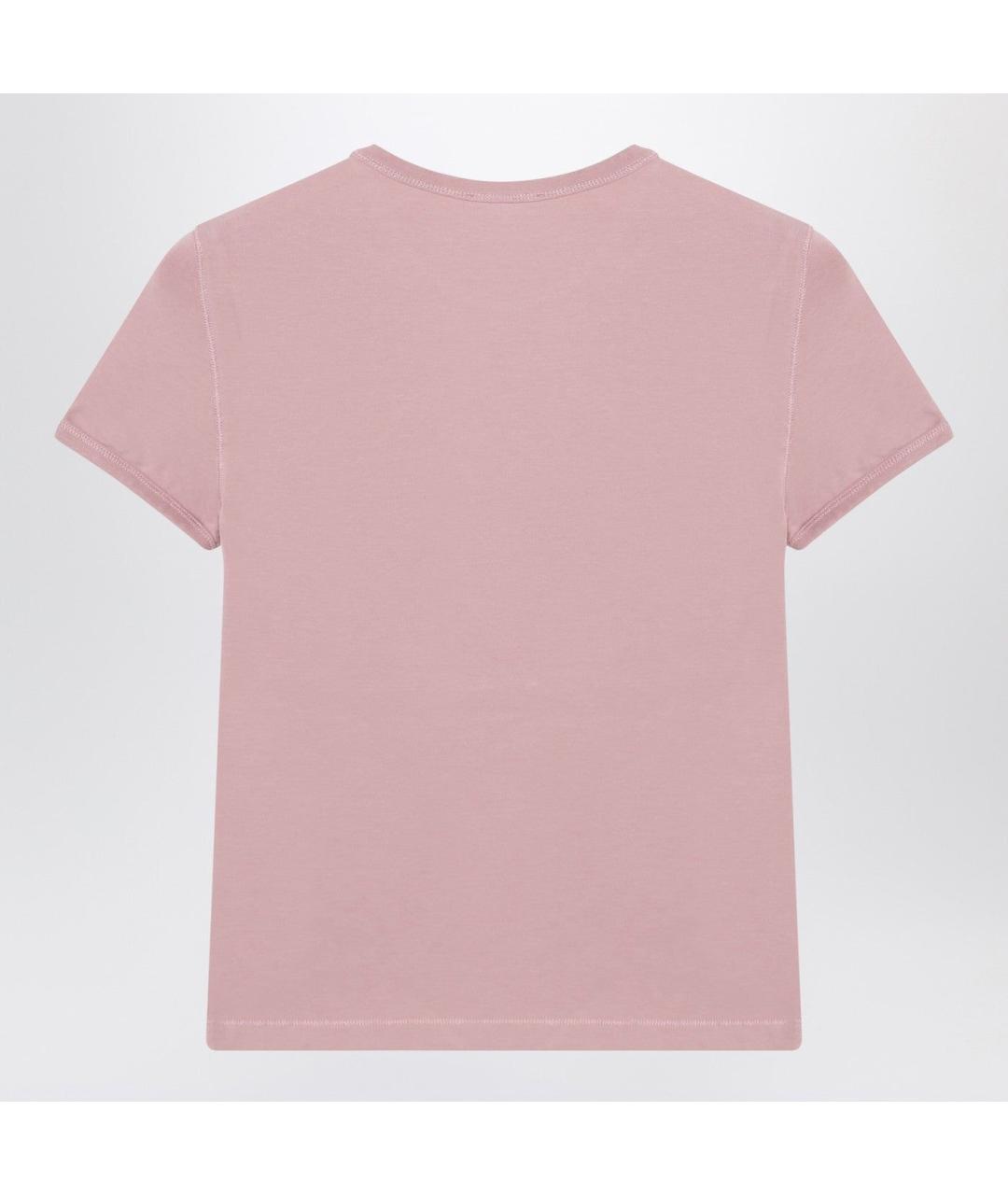 DIESEL Розовая хлопковая футболка, фото 2