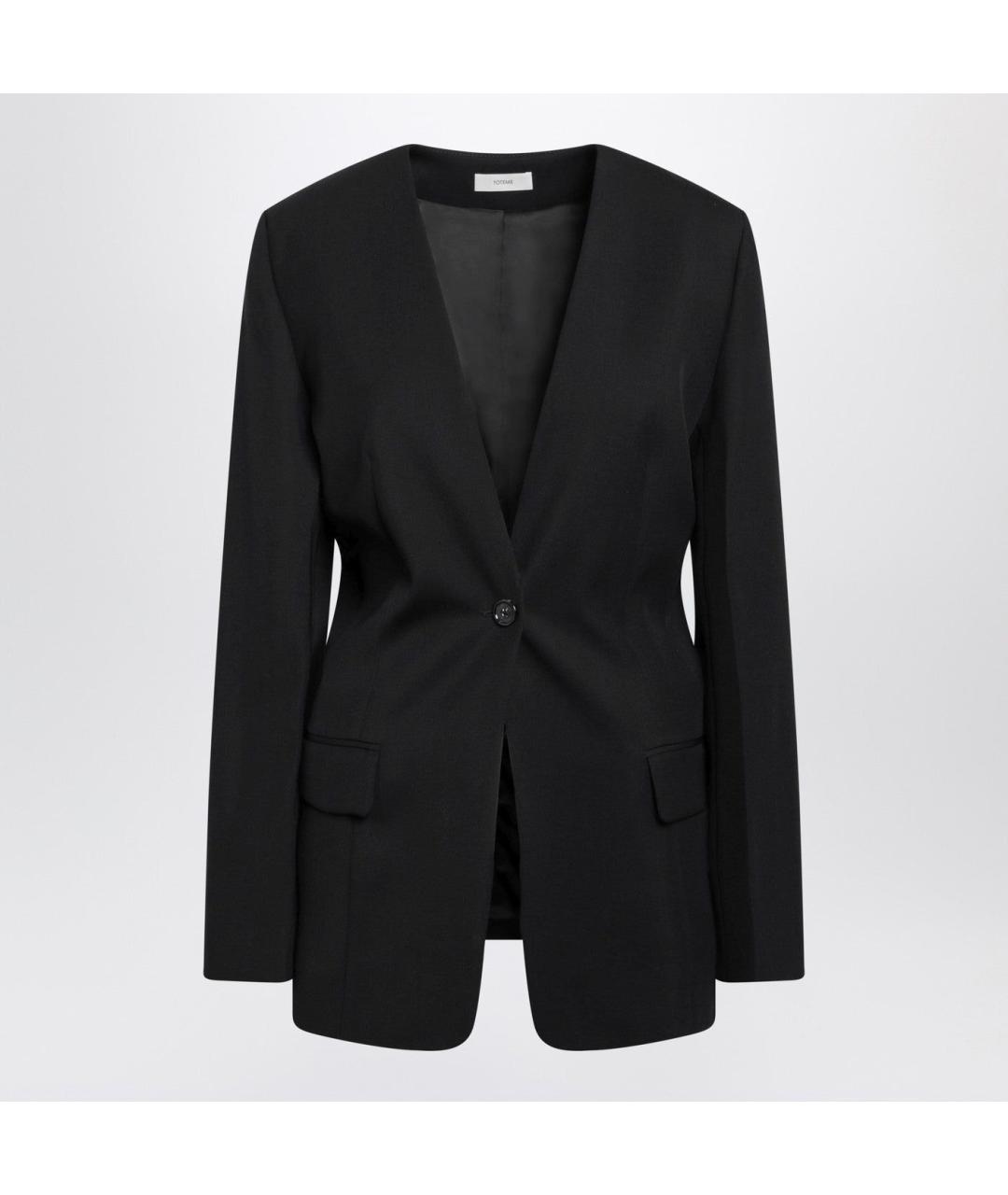 TOTEME Черный шерстяной жакет/пиджак, фото 3