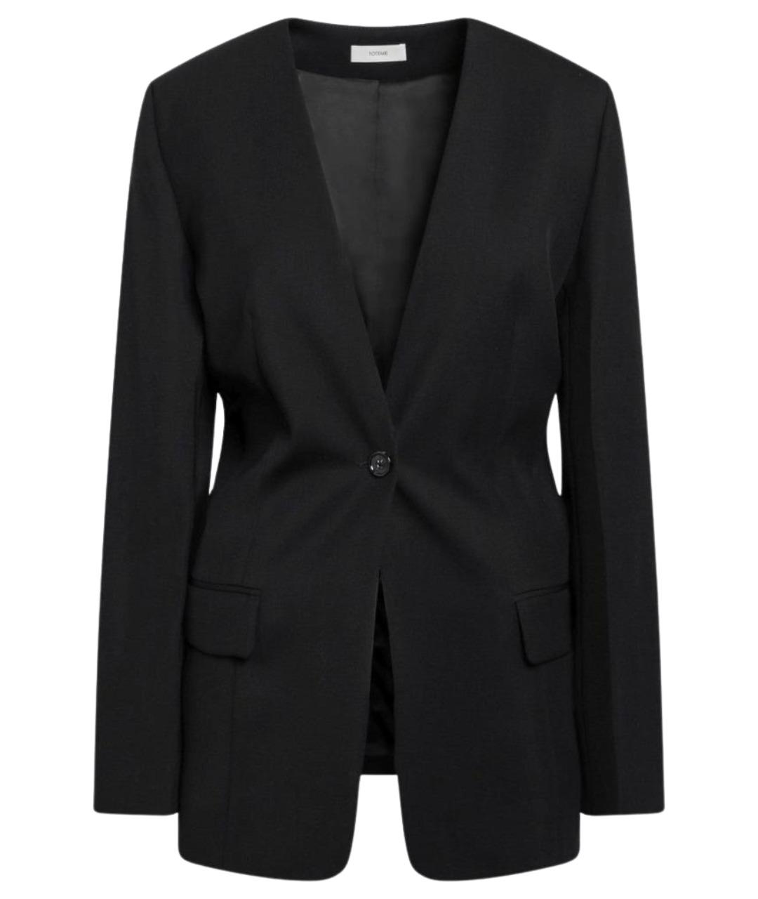 TOTEME Черный шерстяной жакет/пиджак, фото 1