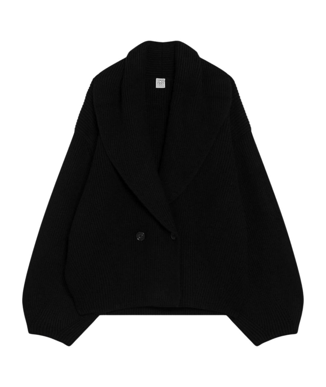 TOTEME Черный шерстяной кардиган, фото 1