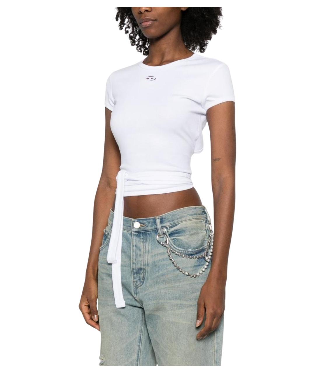 DIESEL Белая хлопковая футболка, фото 2