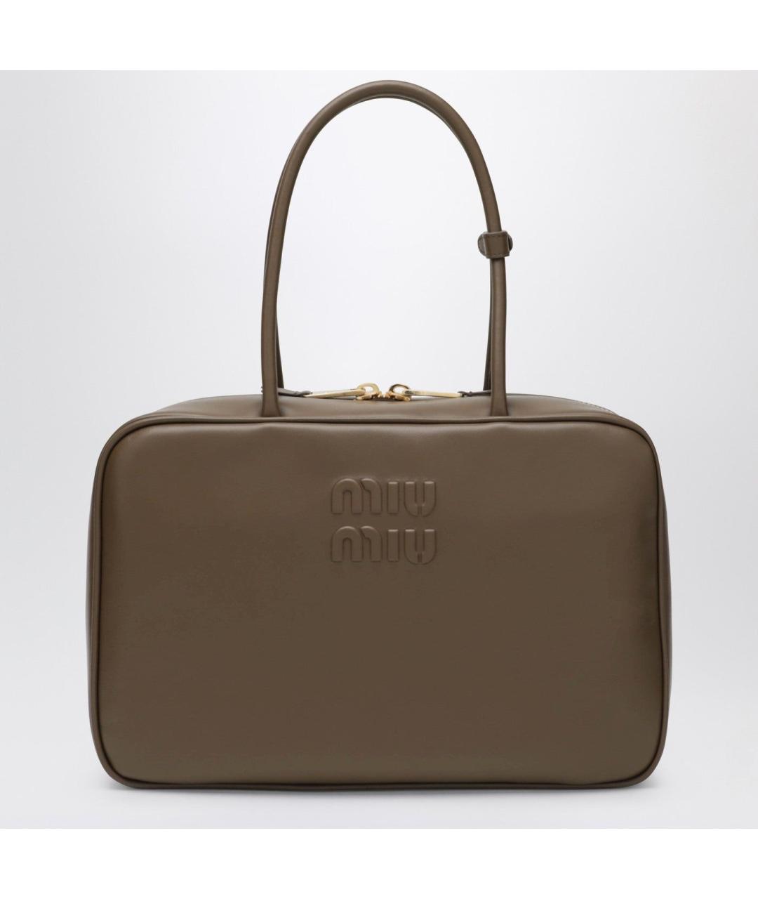 MIU MIU Кожаная сумка с короткими ручками, фото 3