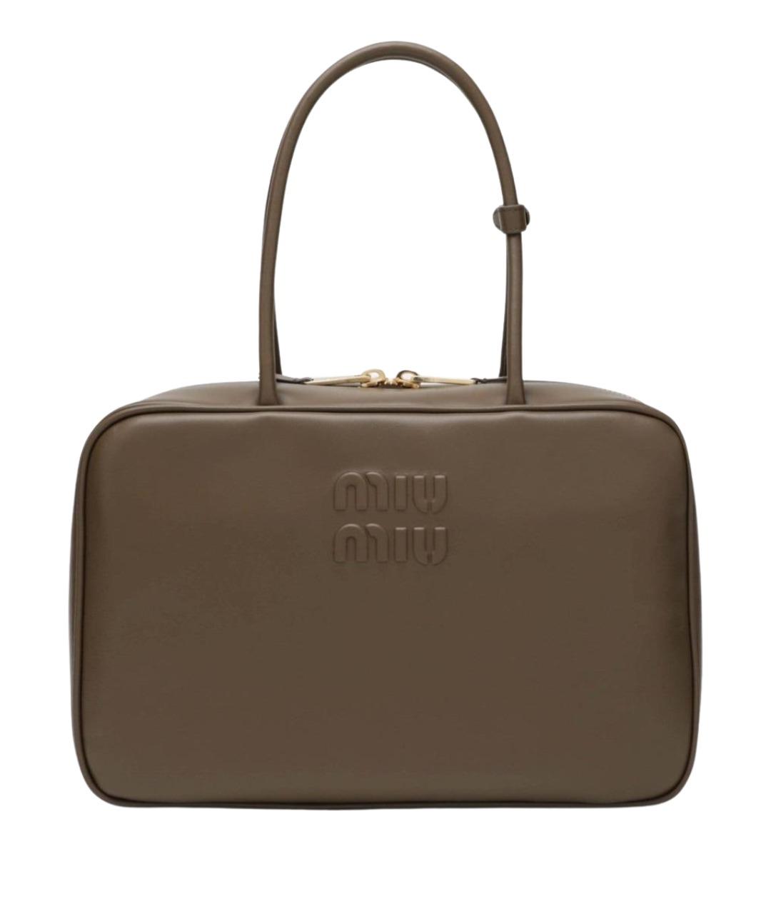 MIU MIU Кожаная сумка с короткими ручками, фото 1