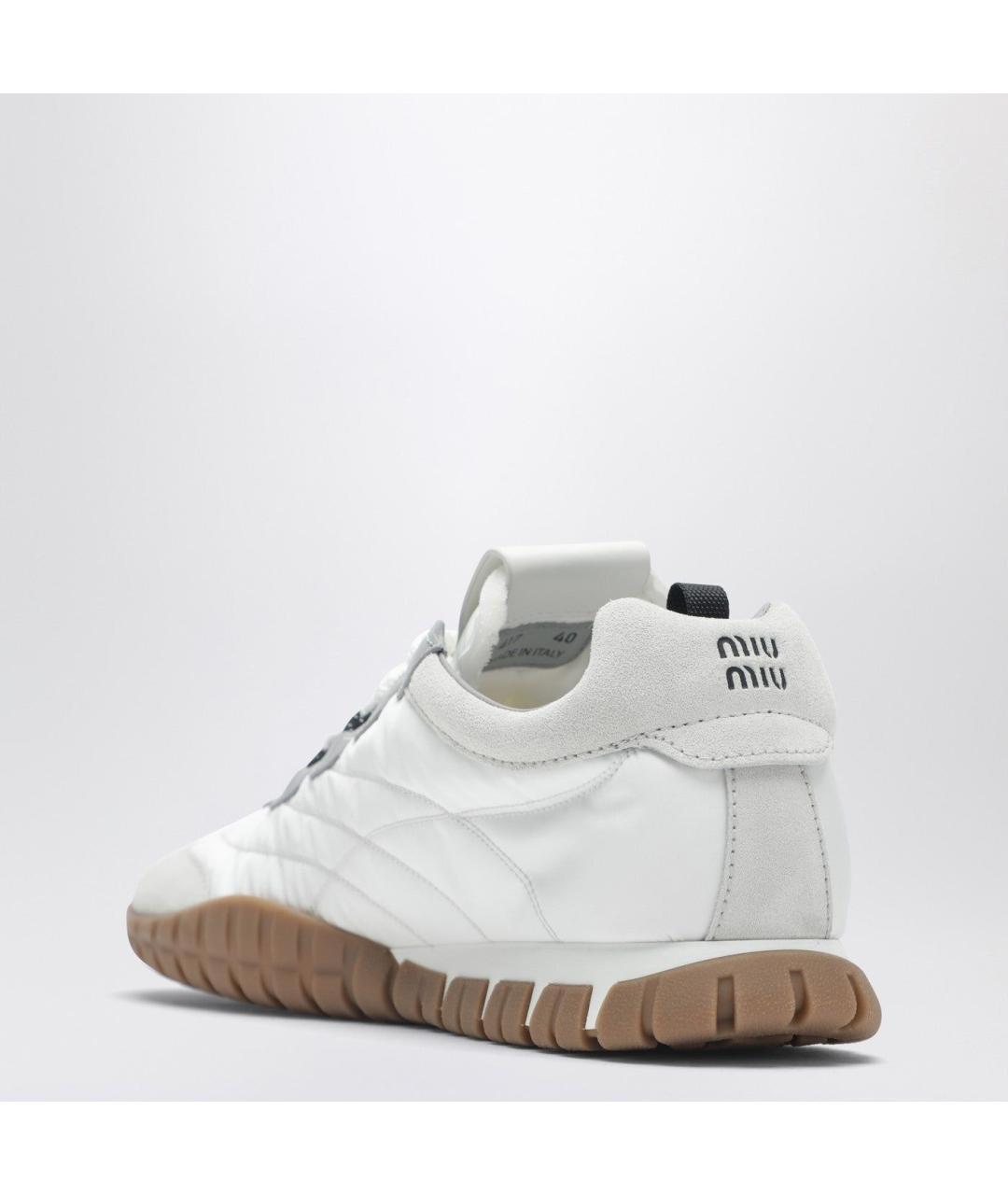 MIU MIU Белые текстильные кроссовки, фото 2