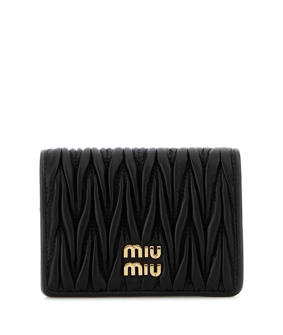 MIU MIU Черный кожаный кошелек, фото 3