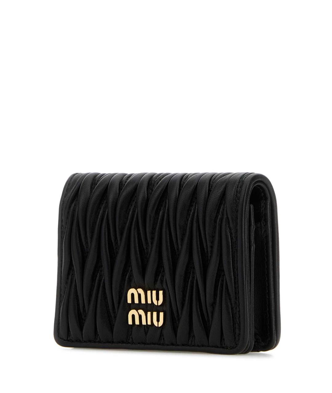 MIU MIU Черный кожаный кошелек, фото 2