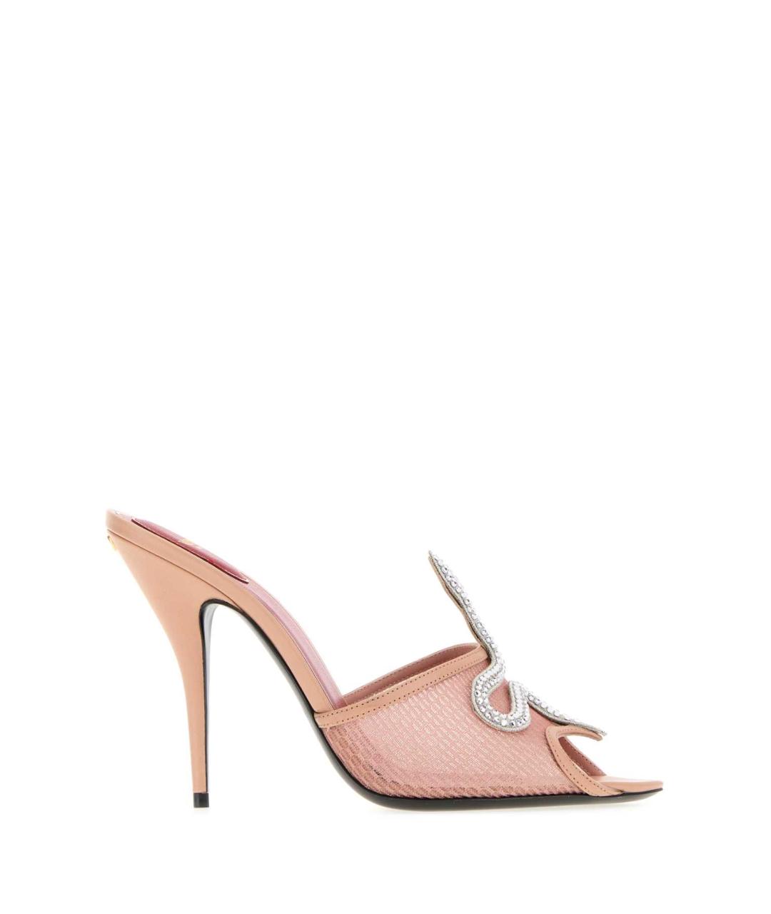 VALENTINO Розовые кожаные мюли, фото 1