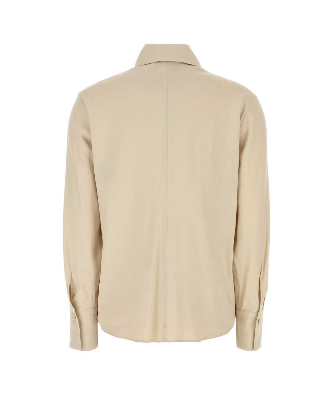 MAX MARA Бежевая льняная рубашка, фото 2