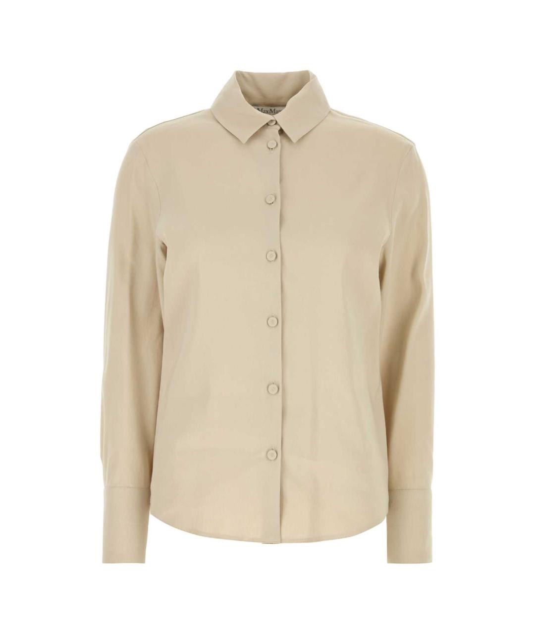 MAX MARA Бежевая льняная рубашка, фото 1
