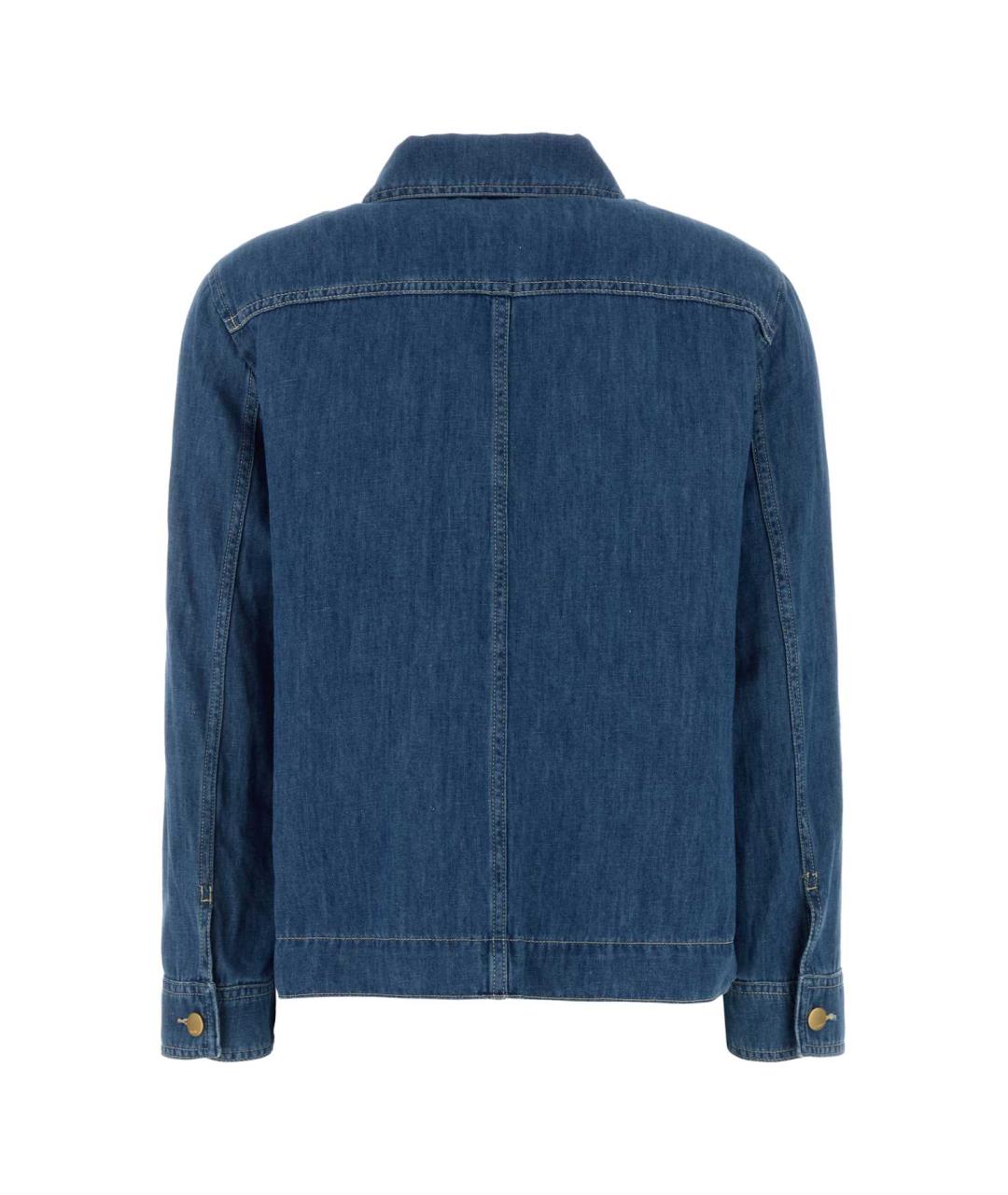 'S MAX MARA Синяя хлопковая рубашка, фото 2