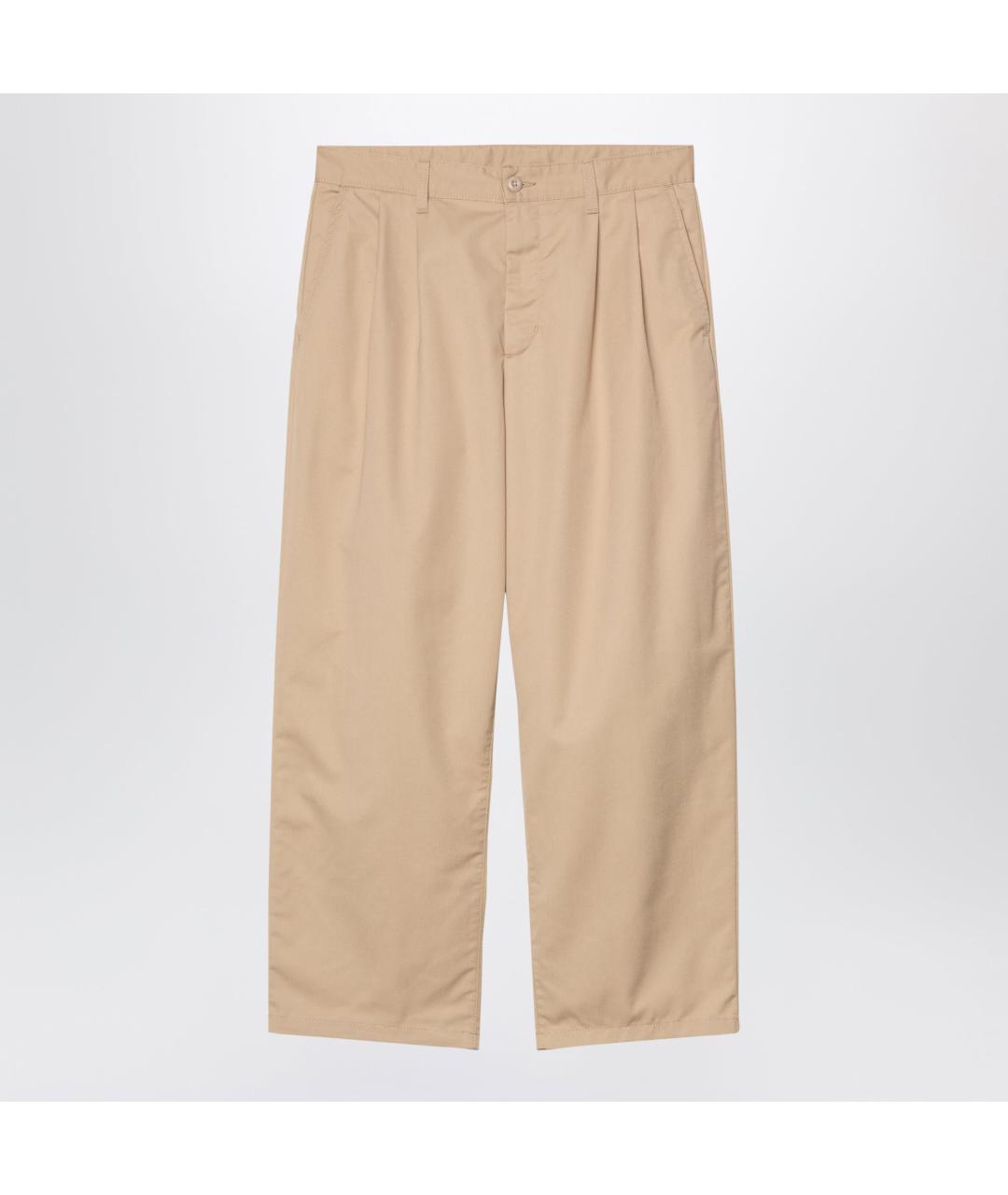 CARHARTT WIP Бежевые хлопковые повседневные брюки, фото 2