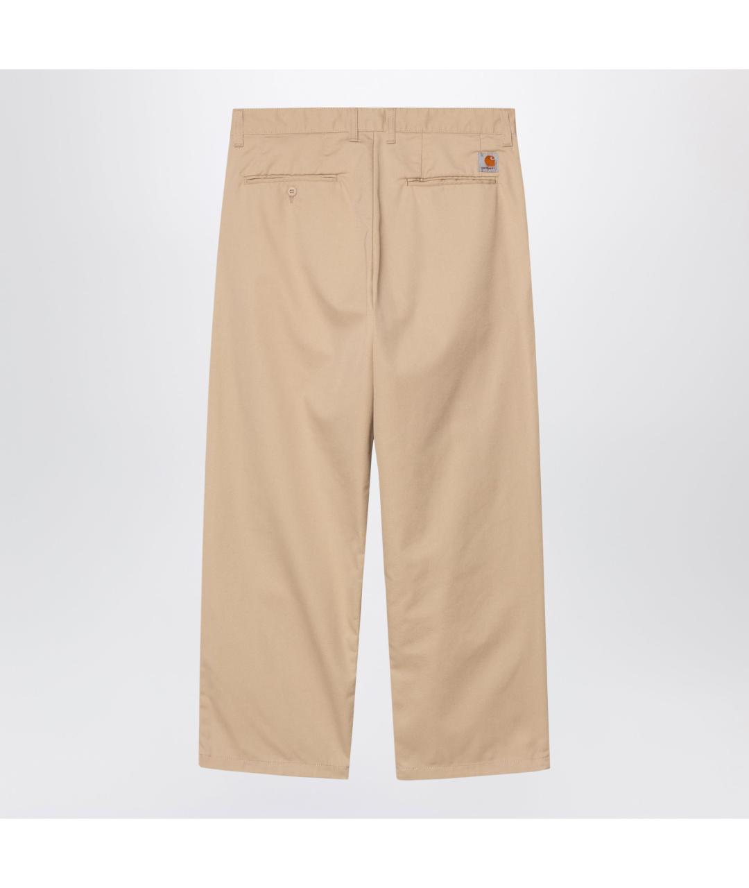 CARHARTT WIP Бежевые хлопковые повседневные брюки, фото 3