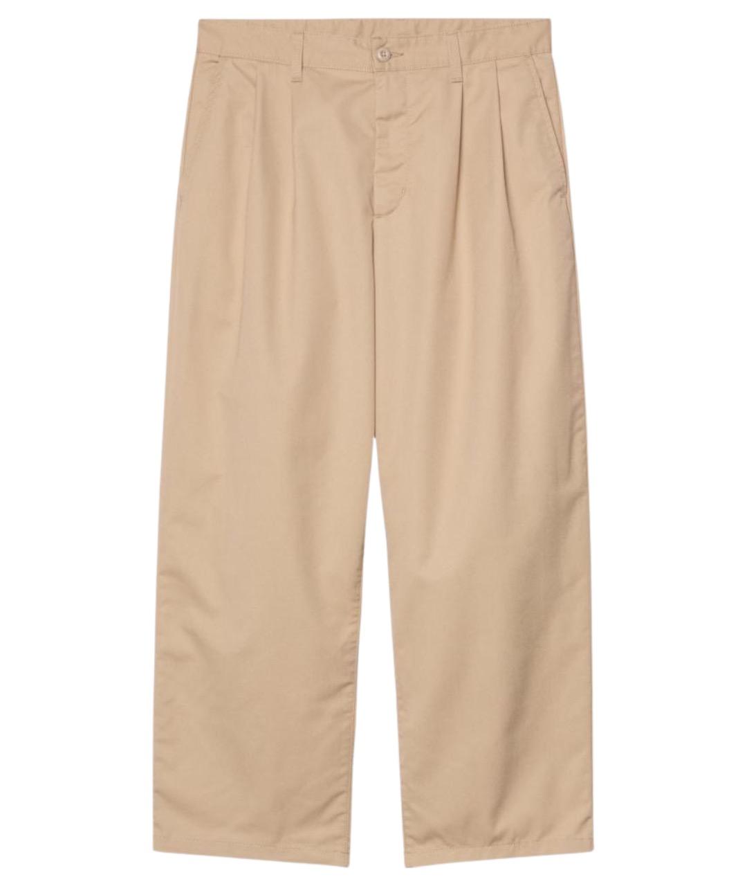 CARHARTT WIP Бежевые хлопковые повседневные брюки, фото 1